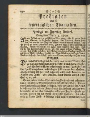 Apostel- und Feyertags-Predigten (Predigt 82-92)