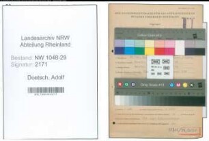 Entnazifizierung Adolf Doetsch , geb. 30.03.1889 (Beamter)