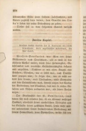 Zweites Kapitel. Brieflicher Verkehr Winfrids (des hl. Bonifacius) mit seinem Heimathlande. Briefe angelsächsischer Klosterfrauen. Ein Brief Lioba's.
