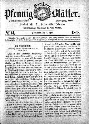 No. 14, Sonnabend, den 4. April