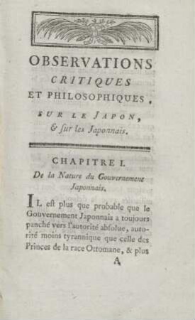 Chapitre I. De la nature du gouvernement japonais