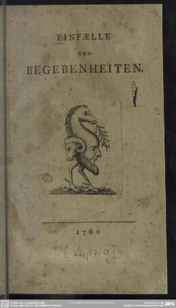 Einfaelle Und Begebenheiten