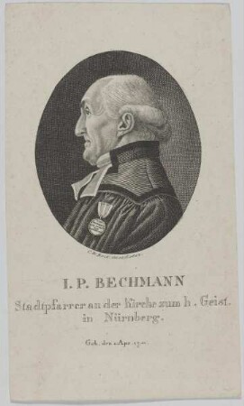 Bildnis des I. P. Bechmann