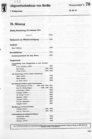 Nr. 78, 23. Februar 1978