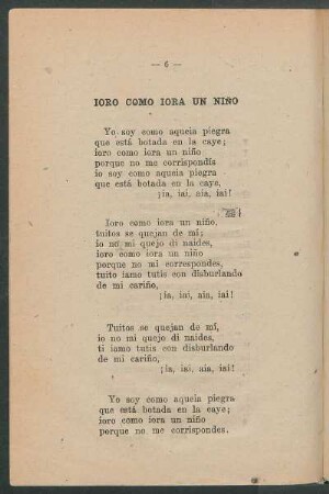 Ioro como iora un niño