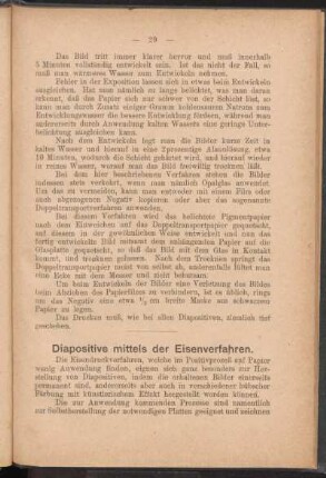 Diapositive mittels der Eisenverfahren.