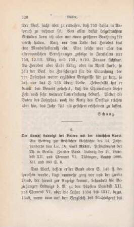320-321 [Rezension] Müller, Karl Friedrich, Der Kampf Ludwigs des Baiern mit der römischen Curie
