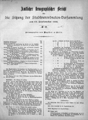 No. 22, 10. September 1891