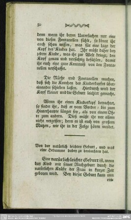 Von der natürlich leichten Geburt, und was eine Hebamme dabey zu beobachten hat