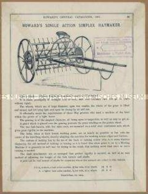 Getreidebearbeitungsgeräte von der Firma James und Frederick Howard in England