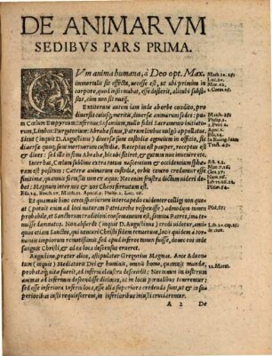 Doctrina Catholica de Purgatorio, Animarvm Sedibvs, etc.