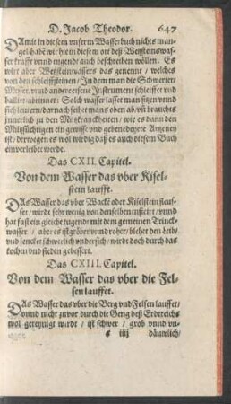 Das CXIII. Capitel.