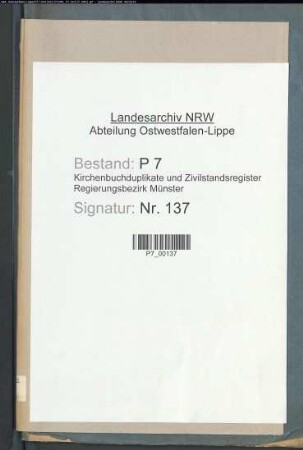 Kirchenbuchduplikate der katholischen Gemeinde in Heessen (GHT 1819-1821). (Gemeinde: Heesen, katholische Gemeinde und Kirchspiel)