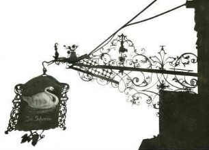 Wirtshausschild "Zum Schwanen". 18. Jh. Schmiedeeisen