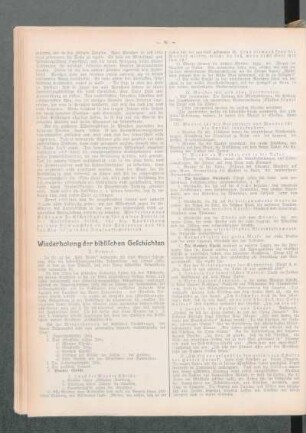 Wiederholung der biblischen Geschichten