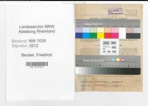Entnazifizierung Friedrich Becker , geb. 10.11.1898 (Kaufmann)