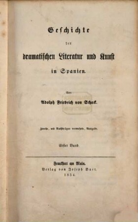 Geschichte der dramatischen Literatur und Kunst in Spanien, 1