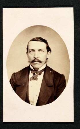 Porträt Peter Wiebking : Foto-/Bildersammlung Stenografische Sammlung. Porträt Peter Wiebking. Photographie. Carte de visite (um 1865). Dresden: SLUB P a 0600