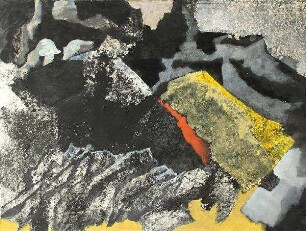 Komposition in schwarz/rot/gelb