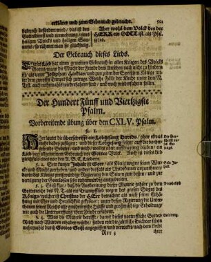 Der Hundert Fünff und Viertzigste Psalm. - Der Hundert und Funffzigste Psalm.