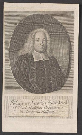 Porträt Johann Jakob Rambach (1693-1735)