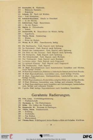 Gerahmte Radierungen (Nr. 352-362)