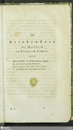 29. Kriebenstein bei Waldheim im Königreich Sachsen