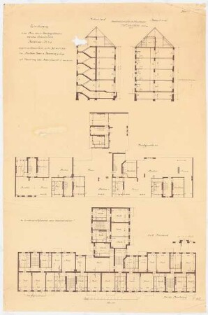 Wohnhäuser Berlin-Tempelhof: Borussiastraße 7-9, Hintergebäude: Grundriss DG, 1:100