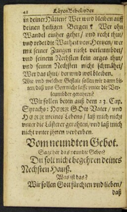Vom neundten Gebot.