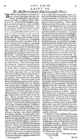 Caput VII. De Adelberti Comitis Habsburgensis liberis.