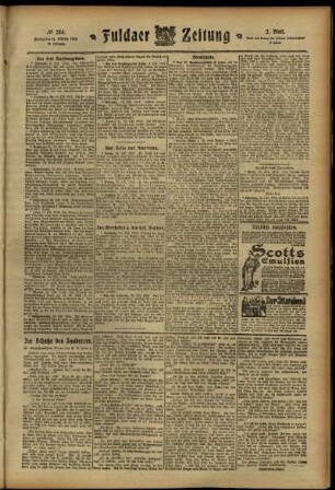 Zweite Ausgabe vom Freitag, den 11. Oktober 1912.