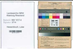 Entnazifizierung Luise Hessenbruch , geb. 03.12.1919 ()
