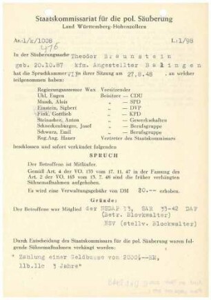 Braunstein, Theodor