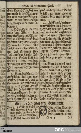 Bey wieder-erlangter Gesundheit.