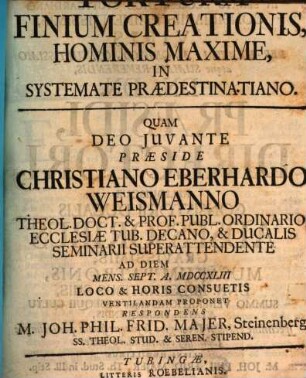 Tortura finium creationis, hominis maxime, in systemate praedestinatiano