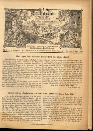 Ausgabe vom Sonntag, den 06. Januar 1895.