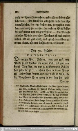 Der 50. Psalm. Ein Psalm Assaph
