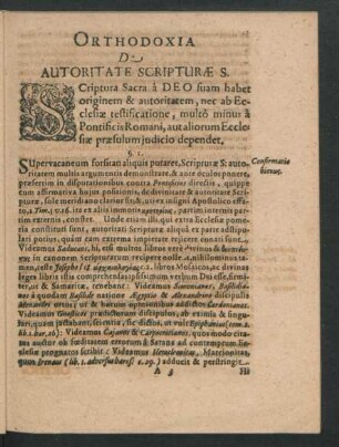 Orthodoxia De Autoritate Scripturae S.