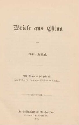 Briefe aus China