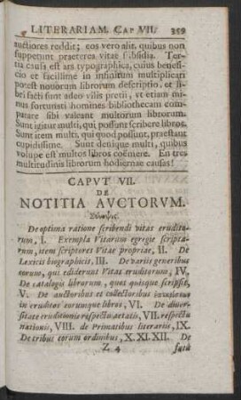 Caput VII. De Notitia Auctorum