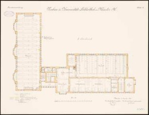 Universität Münster Bibliothek: Grundriss Obergeschoss 1:100