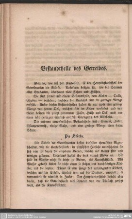 Bestandtheile des Getreides