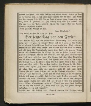 Der letzte Tag vor den Ferien