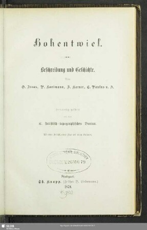 Hohentwiel : Beschreibung und Geschichte