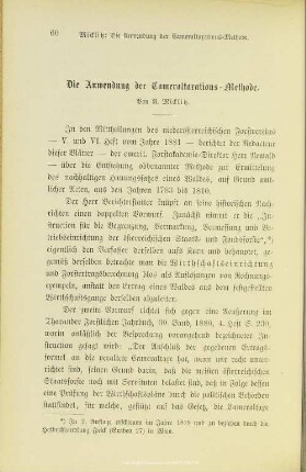 I.4 Die Anwendung der Cameraltaxations-Methode