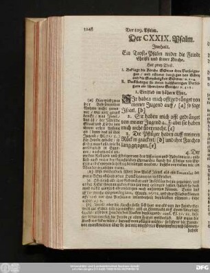 Der CXXIX. Psalm.