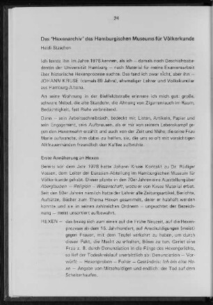 Das "Hexenarchiv" des Hamburgischen Museums für Völkerkunde