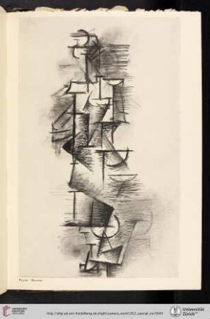 [Pablo] Picasso, Drawing [halftone reproduction made from original drawing, blocks by the Photochrome Engraving Company, printing by F. Bruckmann Verlag]
