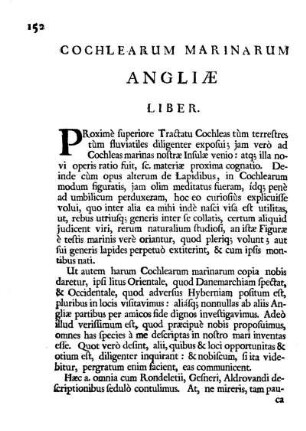 Cochlearum Marinarum Angliae Liber