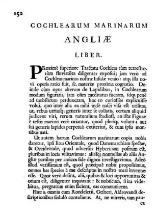 Cochlearum Marinarum Angliae Liber
